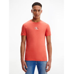 Calvin Klein pánské tričko rhubarb red - XL (XLV)